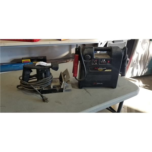 PORTER CABLE BISCUIT JOINTER AND SCHUMACHER BOOSTER PACK