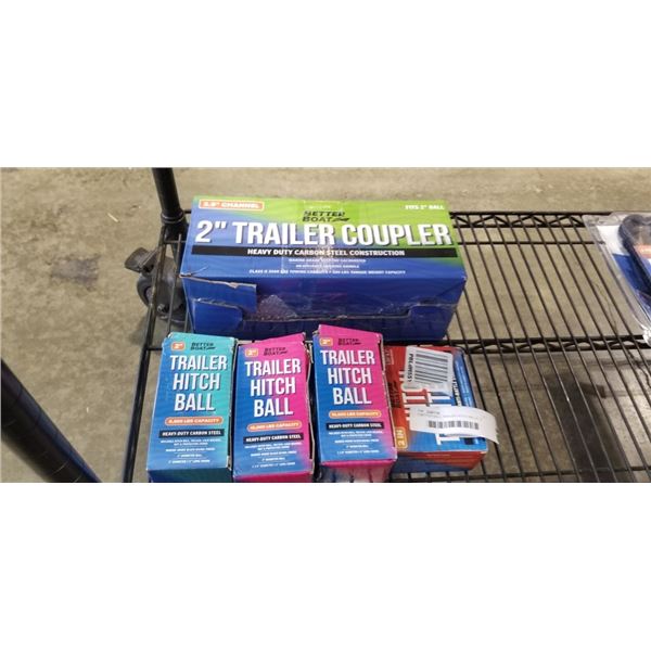 3 BETTER BALL TRAILER HITCH BALLS, 2" TRAILER COUPLER, AND HITCH TIGHTENER
