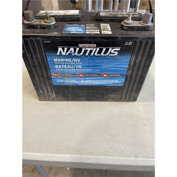 MOTOMASTER NAUTILUS GROUP 27 ,MARINE BATTERY, UNTESTED