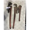 Image 1 : 3 RIDGID PIPE WRENCHES. TWO 24'S AND ONE 18