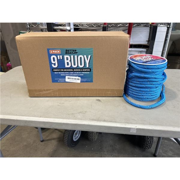 BETTER BOAT 9" BUOY AND BETTER BOAT ANCHOR ROPE