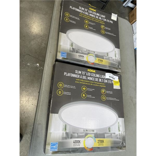 2 KODA SLIM 15 INCH LED CEILING LIGHT