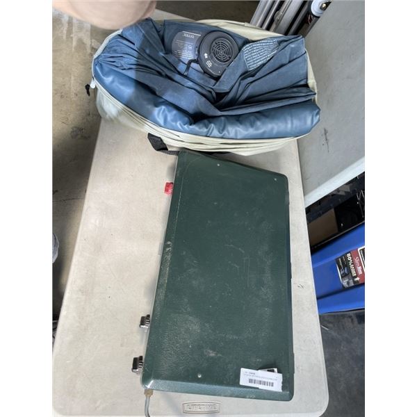 INTEX AIR MATTRESS AND COLEMAN CAMP STOVE