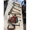 Image 1 : PIPE CLAMP AND ASSORTED HATCHETS