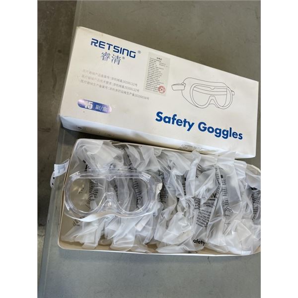 2 CASES OF NEW SAFETY GOGGLES  - 30 TOTAL