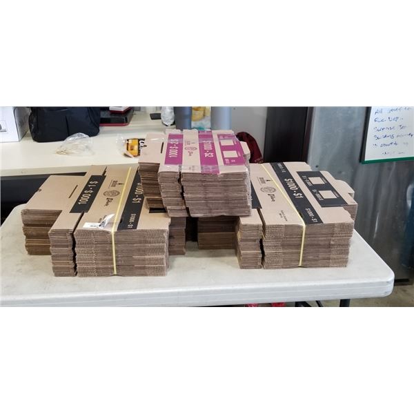 3 STACKS FLATTENED TRAYS
