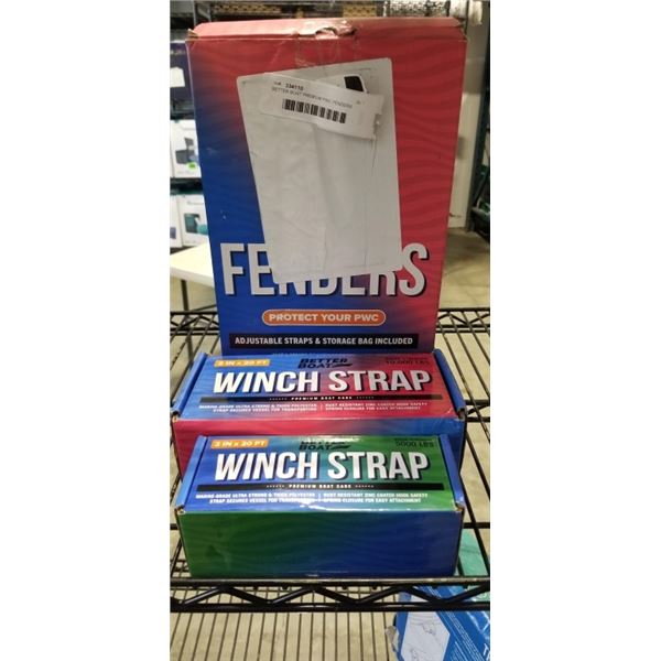 BETTER BOAT PREMIUM PWC FENDERS AND 2 BETTER BOAT WINCH STRAPS
