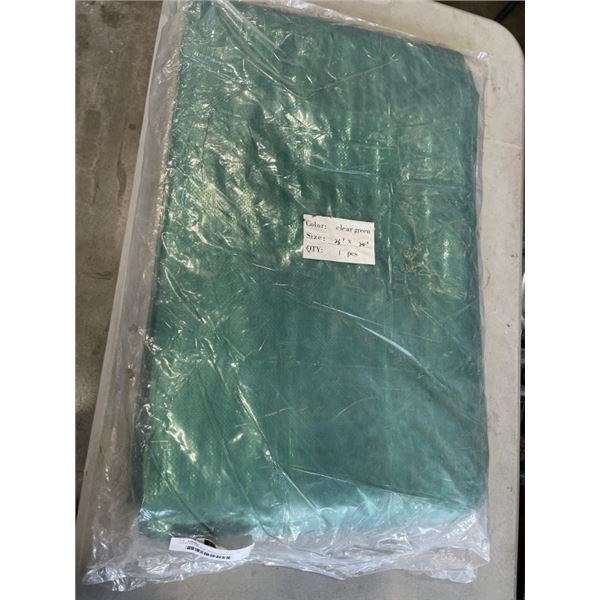 LARGE BRAND NEW GREEN TARP - NO EYELETS