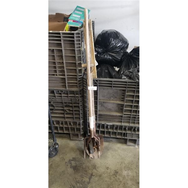 LAWN EDGER, FORK AND SHOVEL