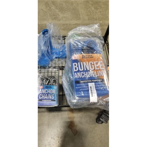 BETTER BOAT BUNGEE ANCHOR LINE, ANCHOR CHAINS, AND ANCHOR