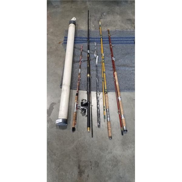 ASSORTED VINTAGE FISHING RODS AND REELS
