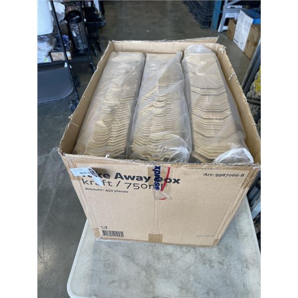 CASE OF 450 TAKE AWAY CONTAINERS