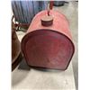 Image 4 : VINTAGE OILY WASTE CAN AND 2 VINTAGE METAL GAS CANS