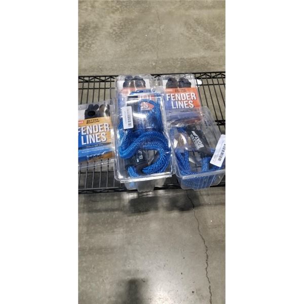 3 PACKS BETER BOAT FENDER LINES AND 2 BUNGEE DOCK LINES