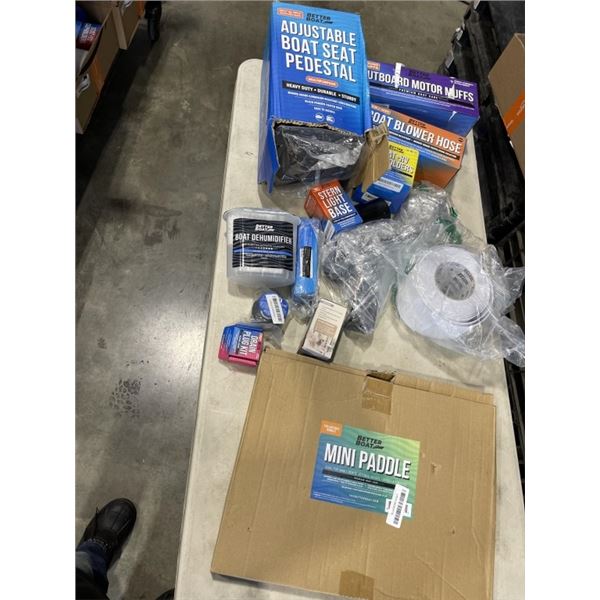 BETTER BOAT MINI PADDLE, ADJUSTABLE BOAT SEAT PEDESTAL, STERN LIGHT BASE ETC