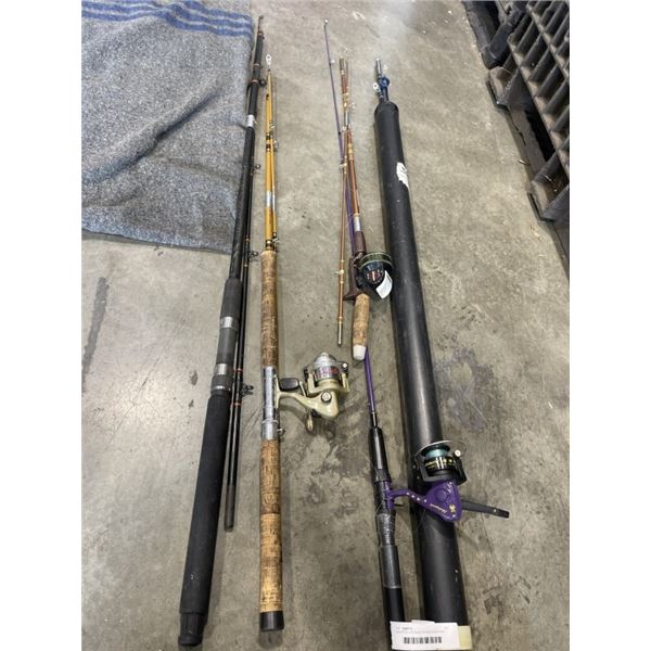 ASSORTED VINTAGE FISHING RODS AND REELS