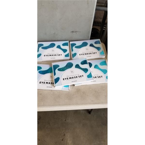 5 NEW BLOOMORA REVITALIZING EYE MASK SETS. 30 PAIRS PER SET