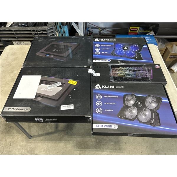 2 KLIM WIND LAPTOP COOLING PADS, KLIM MISTRAL LAPTOP COOLING PAD, KLIM EVEREST LAPTOP COOLING PAD, A