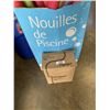 Image 2 : BOX OF NEW POOL NOODLES AND NEW INFLATABLE FAMILY POOL