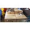 Image 1 : PALLET OF NEW LIGHTBULBS AND TRAMPOLINE ENCLOSURES