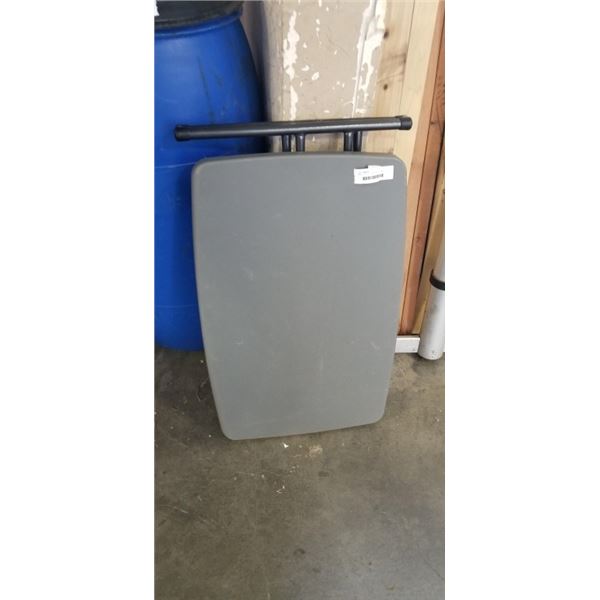 SMALL GREY FOLDING PLASTIC TABLE