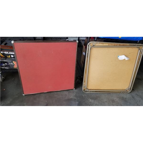2 VINTAGE FOLDING CARD TABLES