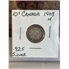 Image 2 : 1903H CANADIAN SILVER 10 CENT .925 SILVER