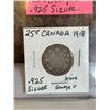 Image 2 : 1918 CANADIAN SILVER 25 CENT .925 SILVER