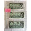 Image 1 : 3 MINT 1967 CANADIAN CENTENNIAL $1 BILLS SERIAL # 1867-1967