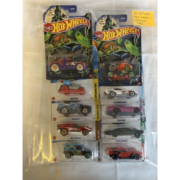 10 HOTWHEELS, SOME HALLOWEEN CARS