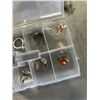 Image 3 : SMALL ORGANIZER WITH ESTATE RINGS, ONE IS SILVER