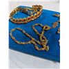 Image 3 : 3 GOLD PLATED BRACELETS IN BLUE BOX