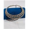 Image 2 : SILVER PLATED RHINESTONES BIB CHOKER NECKLACE
