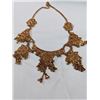 Image 2 : VINTAGE 18K GOLD PLATED NECKLACE W/ TASSELS (ONE MISSING)