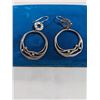 Image 1 : PAIR OF SILVER W/ LAB CREATED DIAMOND STONES EARRINGS