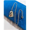 Image 2 : STERLING SILVER CHAIN W/ PENDANT NECKLACE