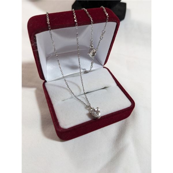 SWAROVSKI SILVER CHAIN W/ PENDANT NECKLACE MARKED SWAN