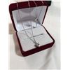 Image 2 : SWAROVSKI SILVER CHAIN W/ PENDANT NECKLACE MARKED SWAN