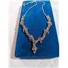 Image 1 : VINTAGE SILVER W/ HAND SET CRYSTAL STONES NECKLACE