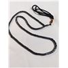 Image 1 : BLACK HEMETITE BEADS W/ TASSEL NECKLACE