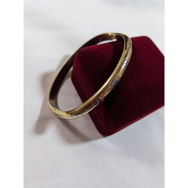 VINTAGE CARTIER DESIGN HINGED BANGLE
