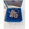 Image 3 : SILVER FILIGREE W/ GENUINE PEARLS BROOCH UNMARKED