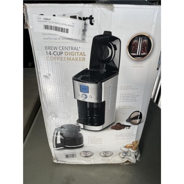 CUISINART 14 CUP DIGITAL COFFEE MAKER. WORKING