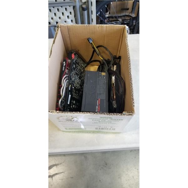 2 GRAPHICS CARDS, GEFORCE AND MSI AND 1 SUPERNOVA POWER SUPPLY. 80 PLUS BRONZE
