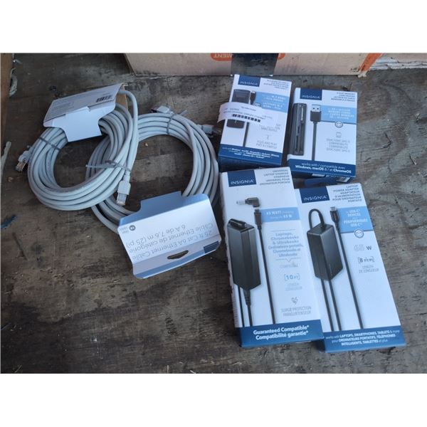 INSIGNIA UNIVERSAL CHARGER, ETHERNET CABLE AND ACCESSORIES