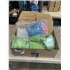 Image 1 : TRAY OF DISPOSABLE PONCHOS. APPROX 25 PACKAGES OF 4 PONCHOS