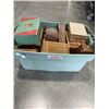 Image 1 : HUGE TOTE OF ANTIQUE & VINTAGE WOODEN JEWELLERY BOXES