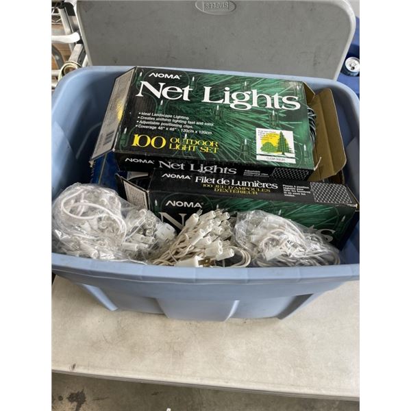 TOTE OF ASSORTED CHRISTMAS LIGHTS