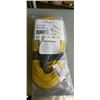 Image 1 : HEAVY DUTY 100 FOOT LIGHTED YELLOW EXTENSION CORD. 16AWG/3C