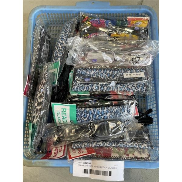 20 PAIRS OF NEW PERSCRIPTION GLASSES